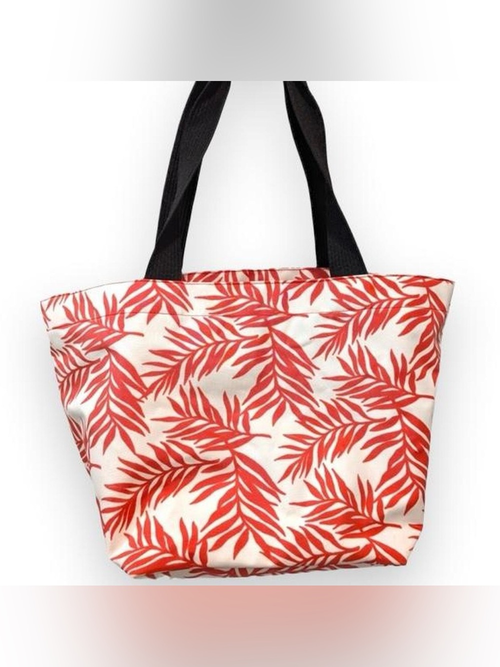 RARE Herve Chapelier Square Base Large Nylon Bag Tropical Print